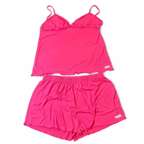 Rampage Other - Rampage Y2K Pink‎ Ruffle Cami & Shorts Pajama Set XL
